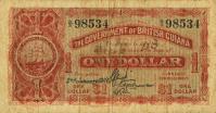 Gallery image for British Guiana p1: 1 Dollar from 1916